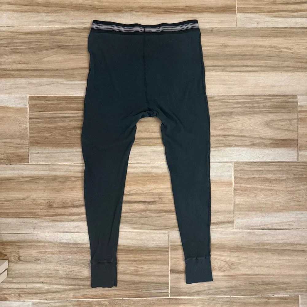 Skims‎ Mens Cotton Waffle Legging Dark Teal Blue Thermal Base Layer Size Large